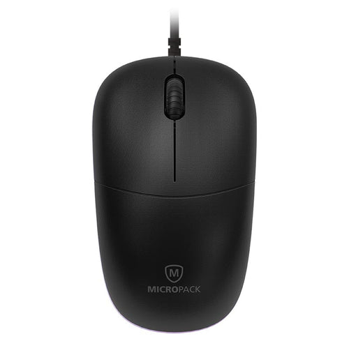 MicroPack M-105-BK Essential Wired Optical Mouse (Black)