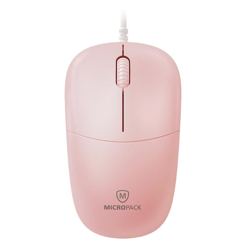 MicroPack M-105-PK Essential Wired Optical Mouse (Pink)