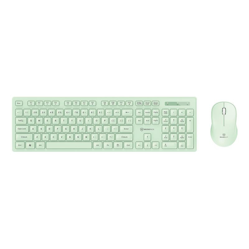 MicroPack KM-237W-EN-GN iFree Lite 2 Wireless Combo, Green
