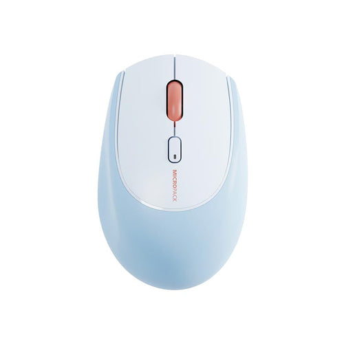 MicroPack MS-201W-BL Lifestyle 2.4G + Bluetooth Wireless Mouse, Blue