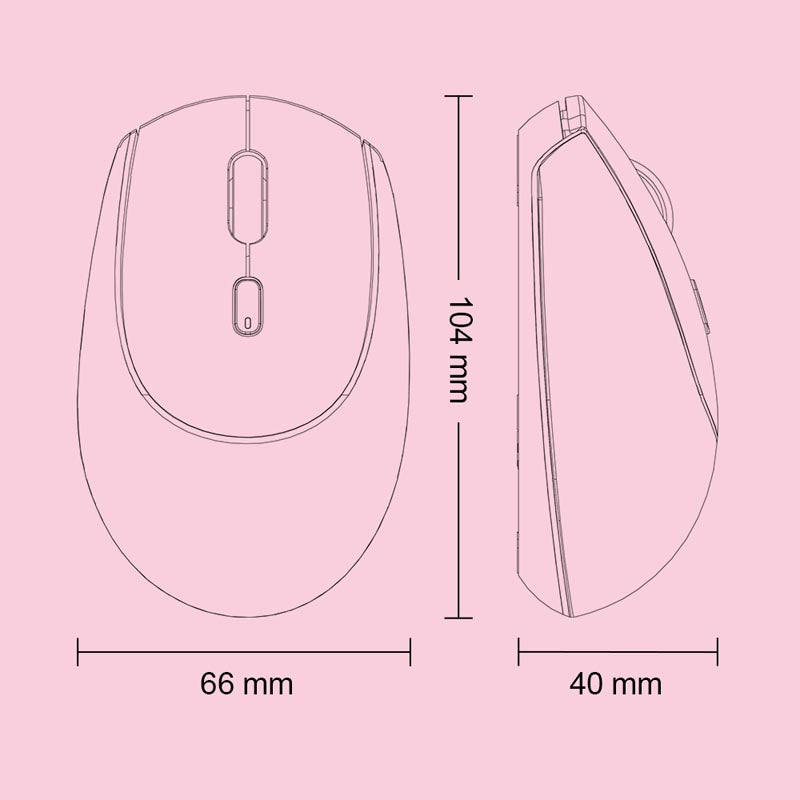 MicroPack MS-201W-BL Lifestyle 2.4G + Bluetooth Wireless Mouse, Blue