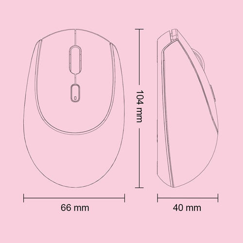 MicroPack MS-201W-CR Lifestyle 2.4G + Bluetooth Wireless Mouse, Cream