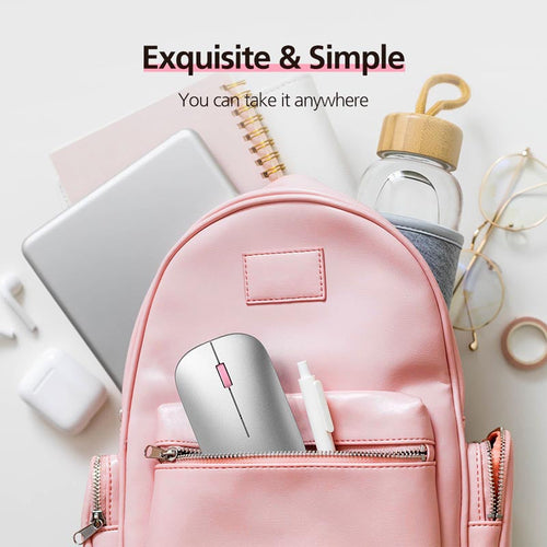 MicroPack ML-203W-GY Lifestyle 2.4G+Bluetooth Rechargeable Wireless Mouse, Grey