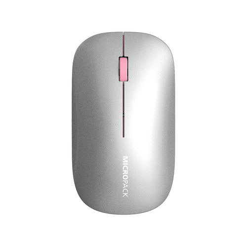 MicroPack ML-203W-GY Lifestyle 2.4G+Bluetooth Rechargeable Wireless Mouse, Grey