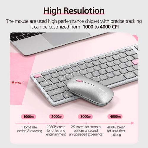 MicroPack ML-203W-GY Lifestyle 2.4G+Bluetooth Rechargeable Wireless Mouse, Grey