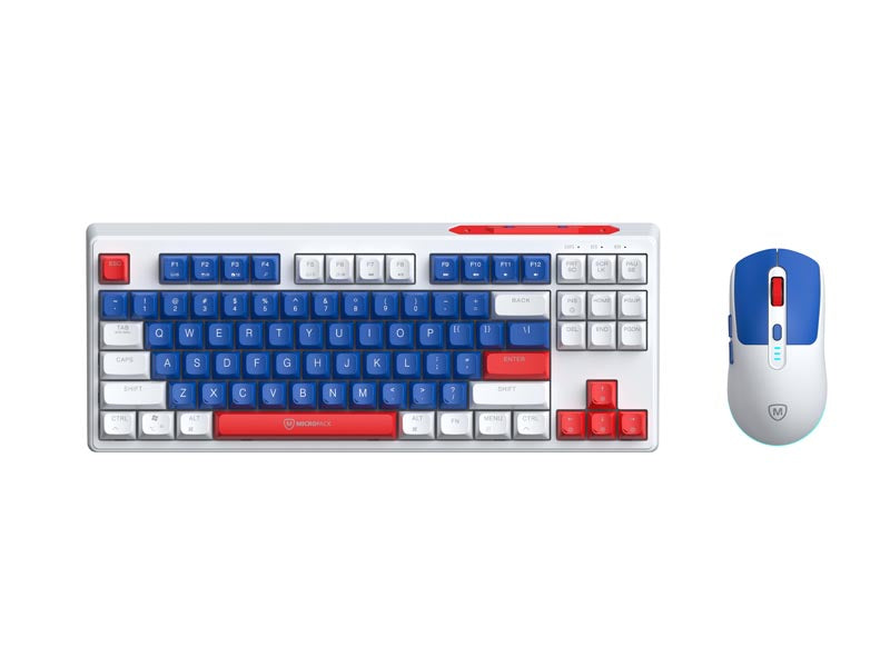 MicroPack KM-269W-EN-NY Lifestyle 2.4G Wireless Rechargeable KeyBoard+Mouse Combo, Navy