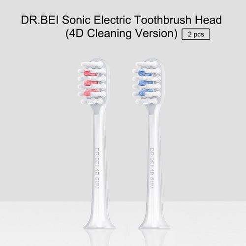 DR.BEI Sonic Electric Toothbrush Head 4D Clean (Pink)-For S7
