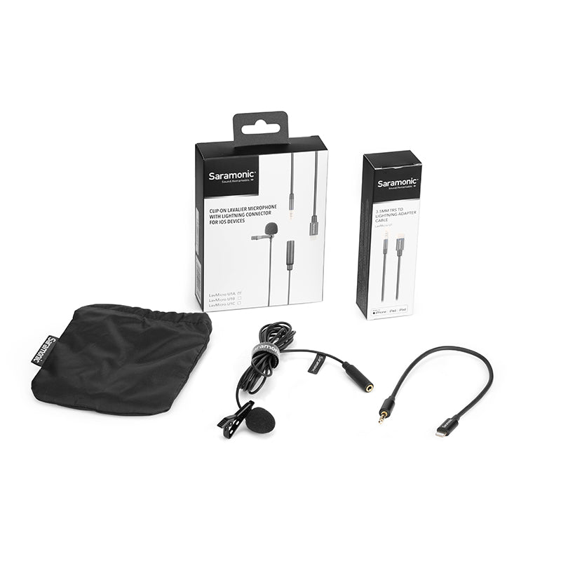 Saramonic LavMicro U1A Lavalier Microphone With Detachable Lightning Connector