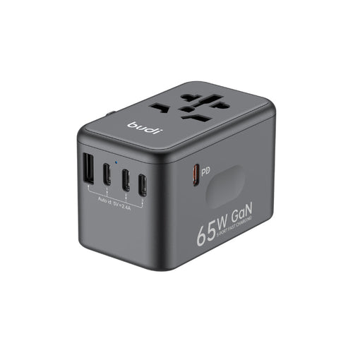 Budi AC355B65 65W GaN Global Travel Charger with Storage Box