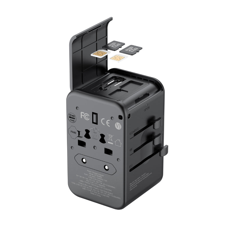 Budi AC355B65 65W GaN Global Travel Charger with Storage Box