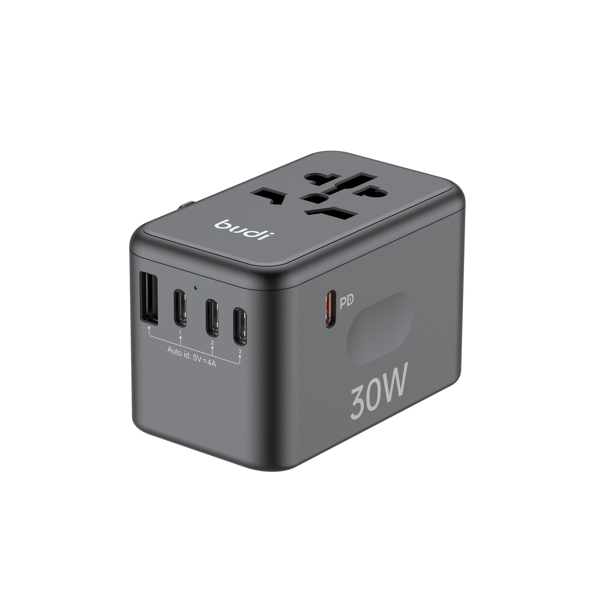 Budi AC355B30 30W Global Travel Charger with Storage Box