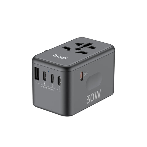 Budi AC355B30 30W Global Travel Charger with Storage Box