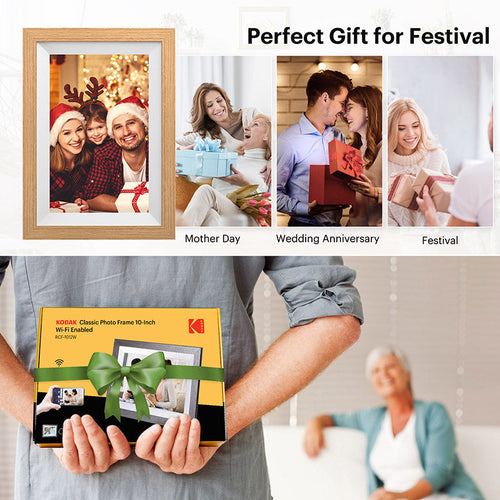 Kodak RCF-1012W 10-inch Digital Photo Frame Wi-Fi 32GB (Burlywood)