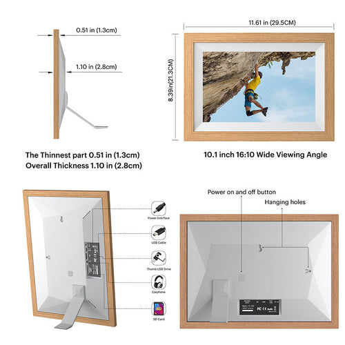 Kodak RCF-1012W 10-inch Digital Photo Frame Wi-Fi 32GB (Burlywood)