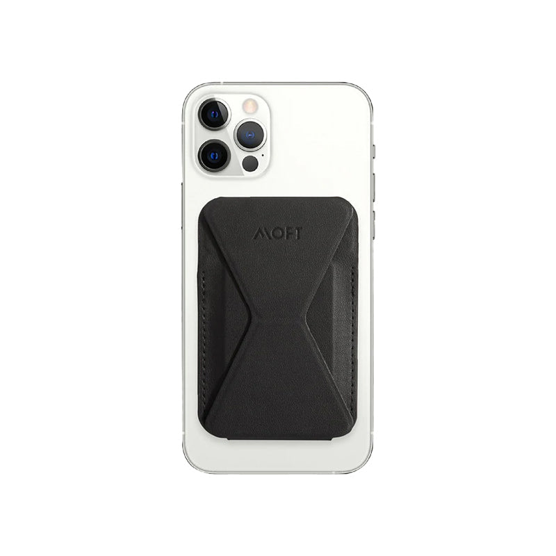 Moft MagSafe Compatible Snap-On Phone Stand & Wallet (Black)