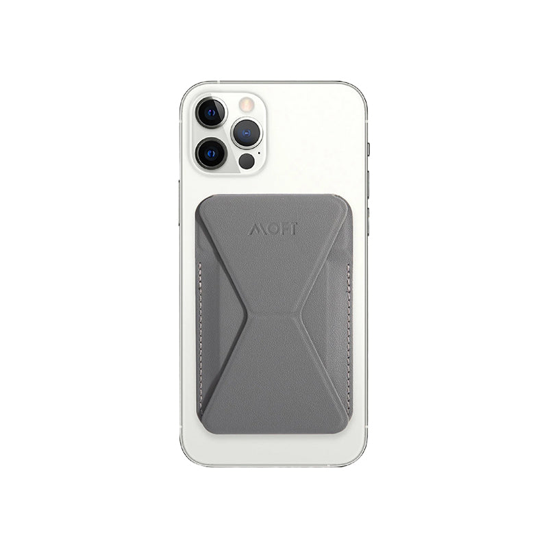 Moft MagSafe Compatible Snap-On Phone Stand & Wallet (Grey)