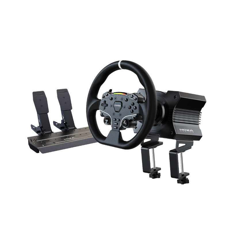 MOZA Racing R5 Bundle Racing Wheel and 2 Pedals for PC