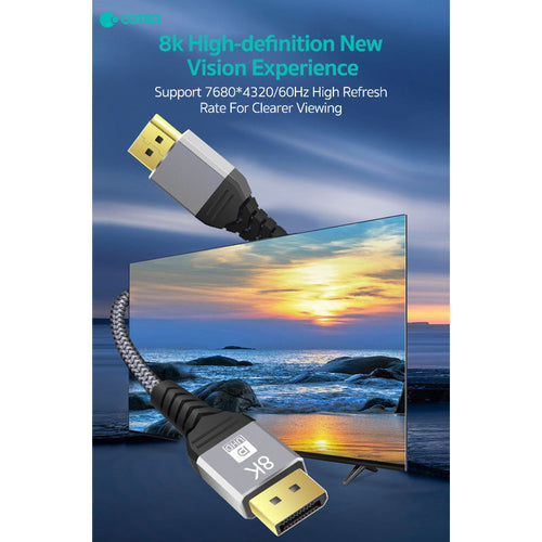 COTECi Display Port 1.4 8K Cable 1M