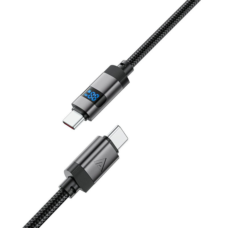 Acefast C15-03 60W USB-C to USB-C Charging Data Cable with Display 1.2M