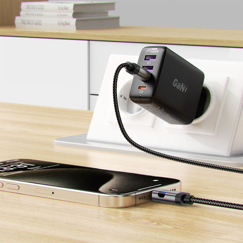 Acefast C15-03 60W USB-C to USB-C Charging Data Cable with Display 1.2M