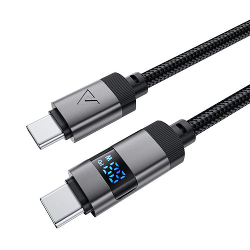 Acefast C15-03 60W USB-C to USB-C Charging Data Cable with Display 1.2M