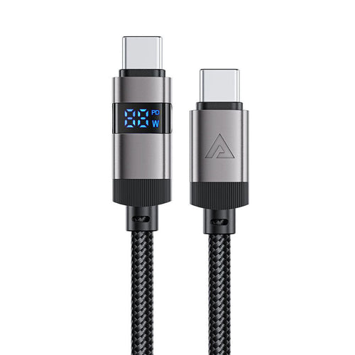 Acefast C15-03 60W USB-C to USB-C Charging Data Cable with Display 1.2M