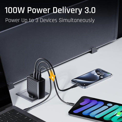 Voltme Revo 100 100W 2C+1A Wall Charge (Black)