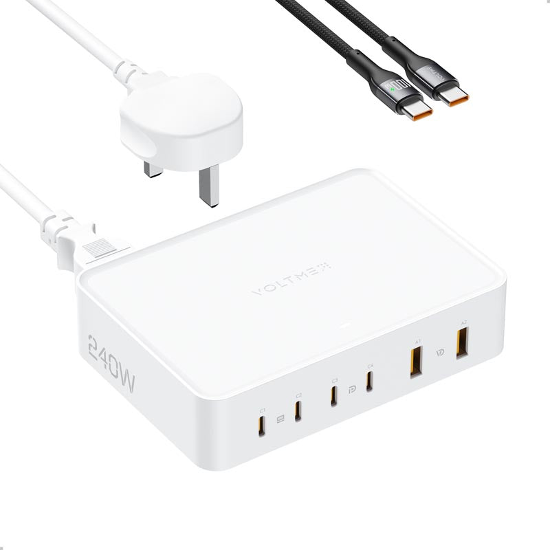 Voltme Revo 240 240W 4C+2A PD3.1 Power Hub (White)