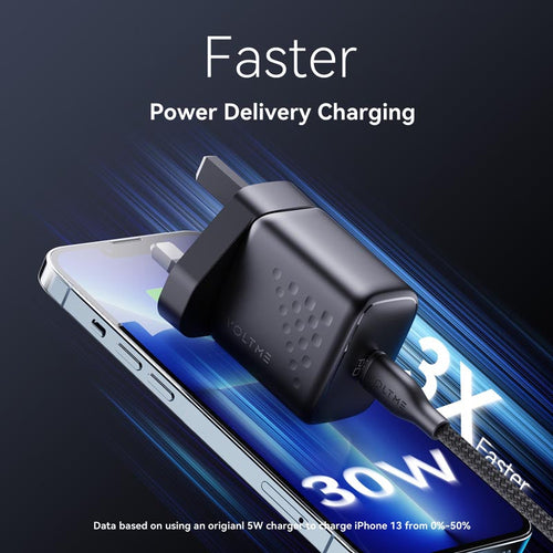 Voltme Revo 30 Lite 30W 1C Wall Charge + C to C Cable (Black)
