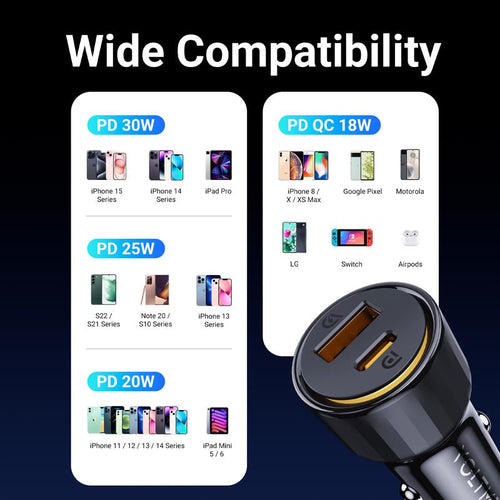 Voltme Cazo 48W 1C+1A Car Charge (Black)