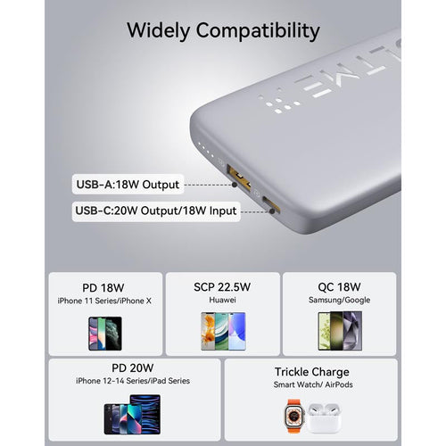 Voltme Hypercore 10K Essential 22.5W Ultra Thin Power Bank (Black)