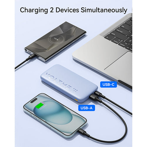 Voltme Hypercore 10K Essential 22.5W Ultra Thin Power Bank (Blue)