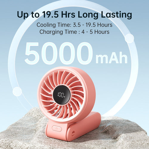 Jisulife Life7-Light Grey Handheld Fan 5000mAh (Light Grey)