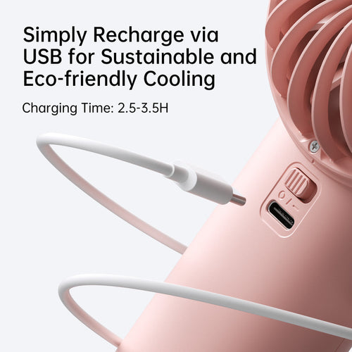Jisulife Life 4-Pink Handheld Fan 3600mAh (Pink)