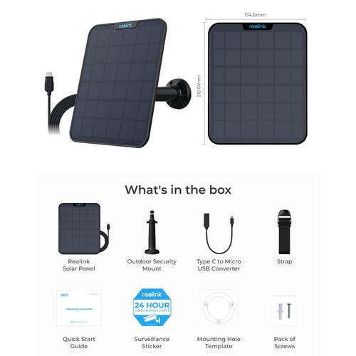 Reolink Solar Panel 2 (Black)
