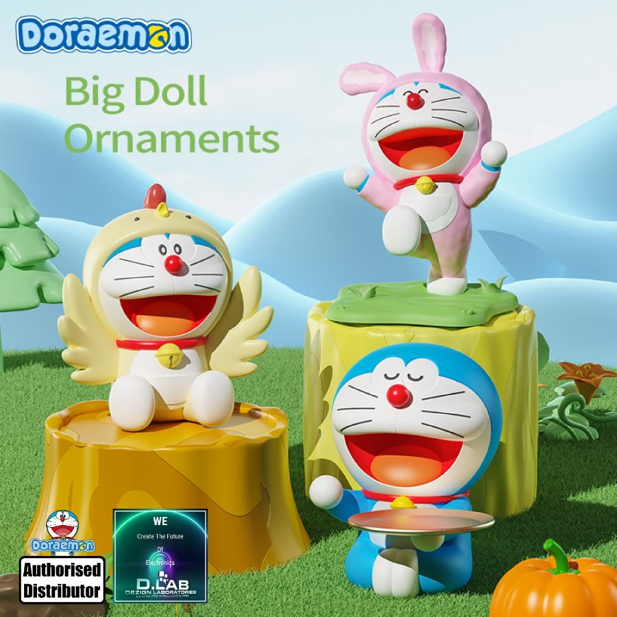 Doraemon Gold Plate Storage Doll (23cm)