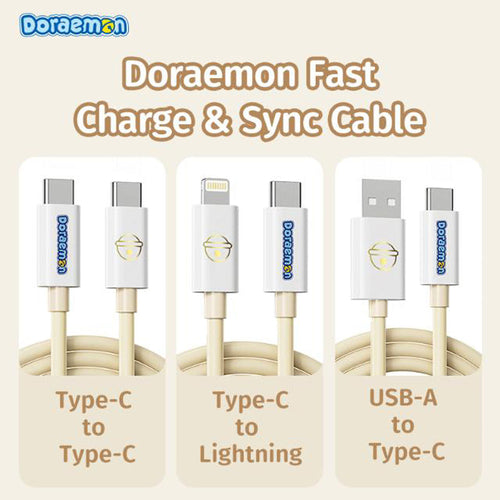 Doraemon PD Fast Charging Cable C-C 100W/6A 1M