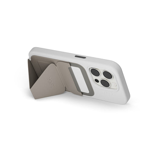 Moft MS007MP-1 Snap-On Phone Stand & Wallet MOVAS (MagSafe Compatible) - Taupe