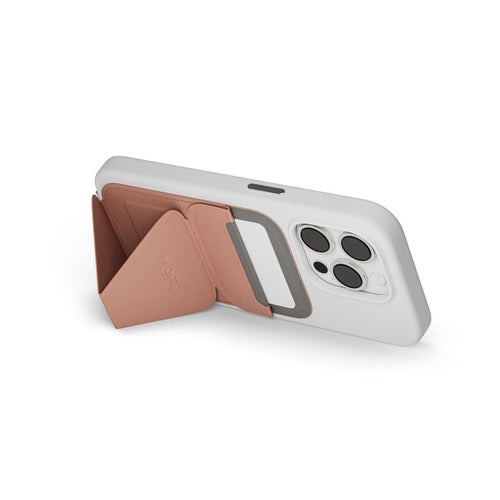 Moft MS007MP-1 Snap-On Phone Stand & Wallet MOVAS (MagSafe Compatible) – Classic Nude