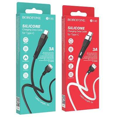Borofone BX46 Rush Silicone Type C USB Cable (Black)