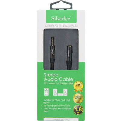 Silvertec Stereo Audio Cable (1.8m)