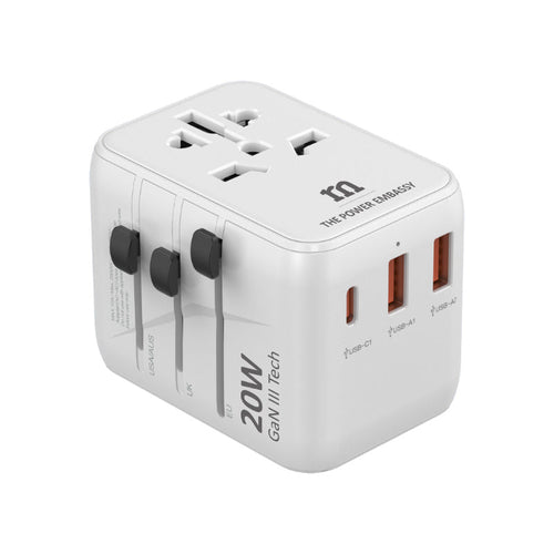 Redmonster World Plug Basic PD20W Universal Travel Adapter (White)