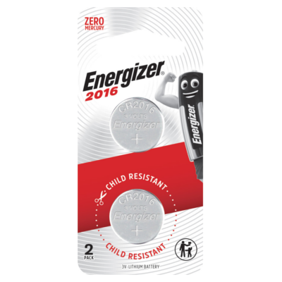 Energizer ECR2016BS2 Lithium Coin CR2016 2pc Pack