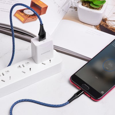 Borofone BU13 Craft Micro Charging Cable 4A (Black)