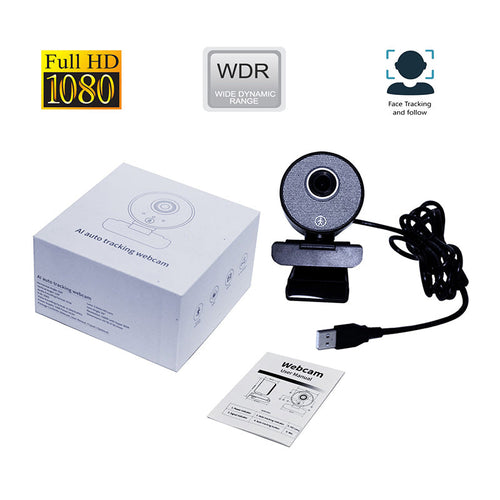 DLab W21 Full HD 1080P Autofocus AI Webcam With Tripod (Black)