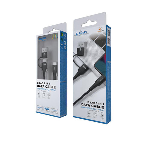 DLab 3-in-1 Type C Data Cable