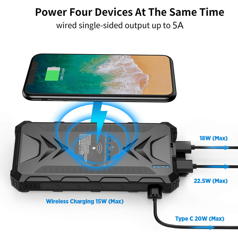 DLab SPB20P 20000mAh Solar Powerbank Pro (Black)