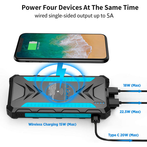 DLab SPB20P 20000mAh Solar Powerbank Pro (Blue)