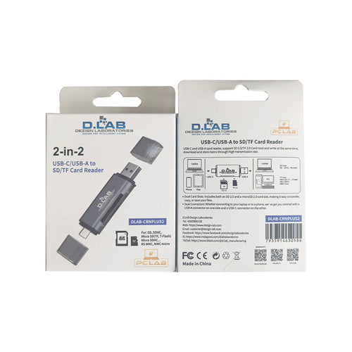 DLab CRNPLUS2 2-in-2 Type C SD Card Reader
