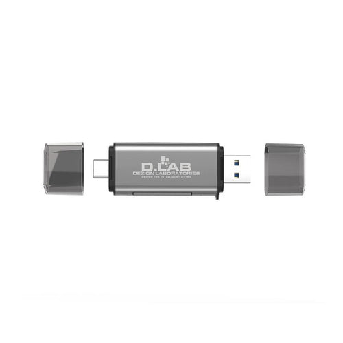 DLab CRNPLUS2 2-in-2 Type C SD Card Reader